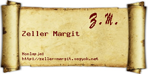 Zeller Margit névjegykártya