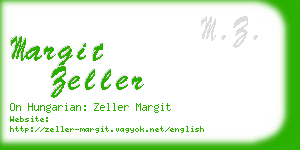 margit zeller business card